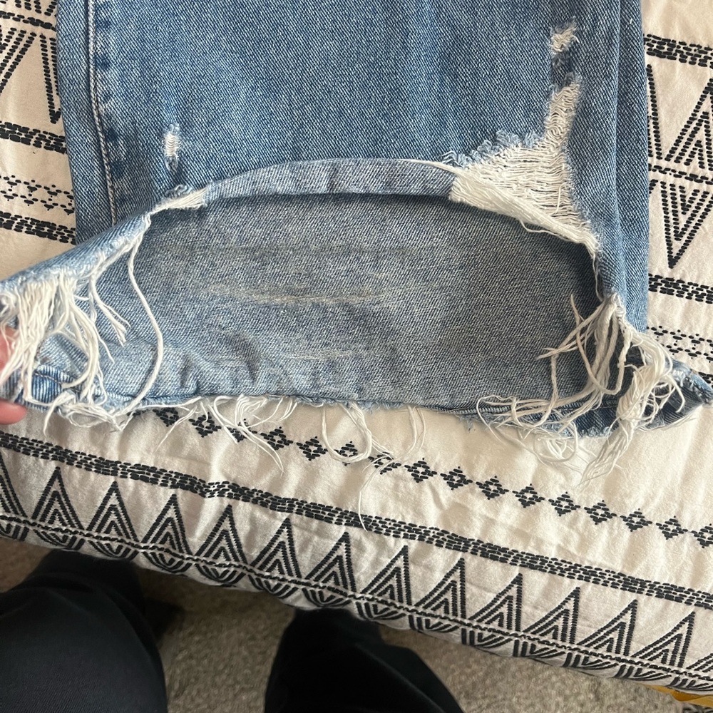 Flying Monkey Light Blue Distressed Wide-Leg Jeans - Picture 2 of 6